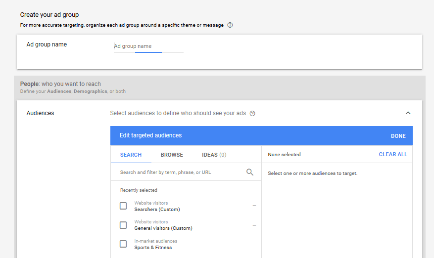 ad group remarketing